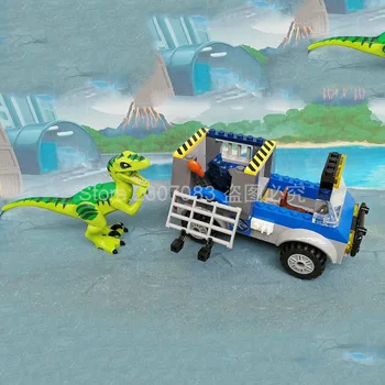 

Bela 10919 Jurassic World Park Movie series Raptor Rescue Truck Building Blocks Bricks Kids Friends Toys Christmas gift 10757