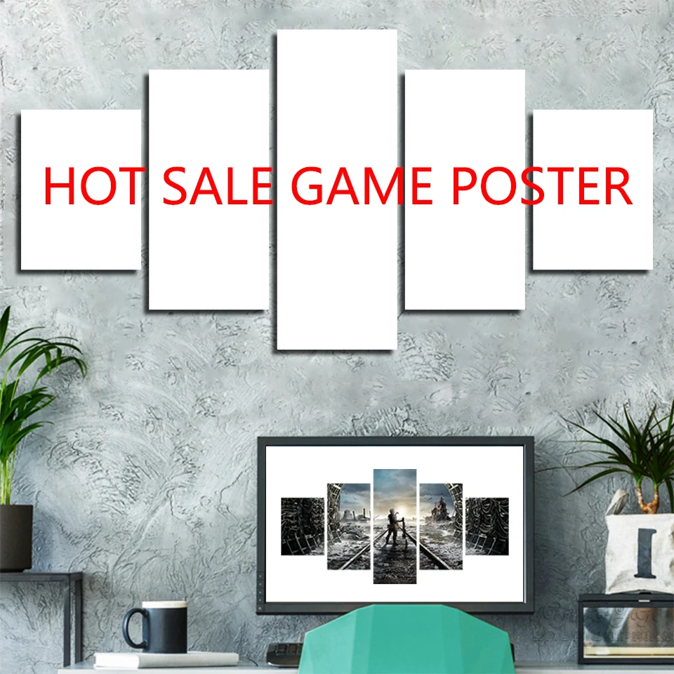 Drop-Shipping-Wall-Pop-Art-Game-Painting-5-Panel-Customer-Customization-Modular-Canvas-Prints-Custom-Poster