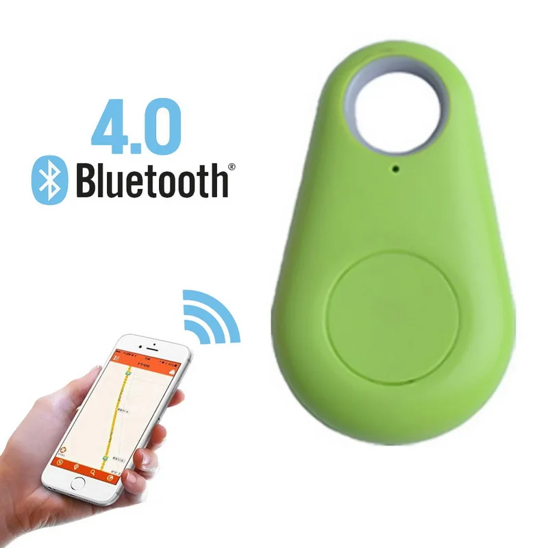 Mini Smart Bluetooth GPS Tracker Locator Alarm Wallet Finder Key Keychain Pet Tracker Child Carphon phone Anti Lost Remind - Цвет: green