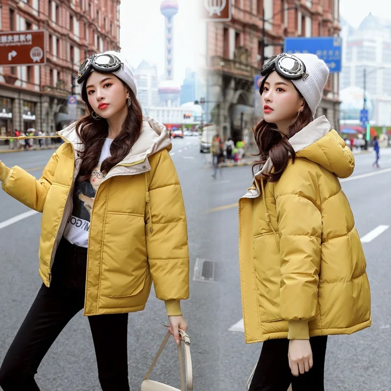 Down Jacket Cotton-padded Clothes Women's Short Winter New Style Korean-style INS down Coat Cotton-padded Jacket Loose Thic