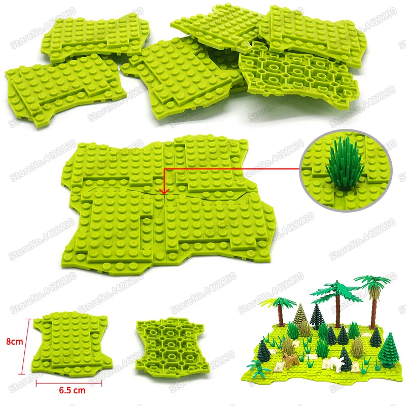 

optimal Green plant Bottom plate Building Blocks Components Compatible MOC Scenes forest surroundings military WW2 Assembly toy