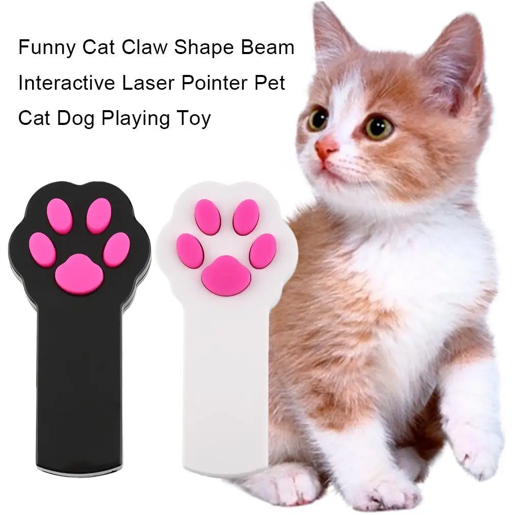 Funny Cat Claw Shape Beam Laser Pointer Pet Cat Dog Playing Toy SU