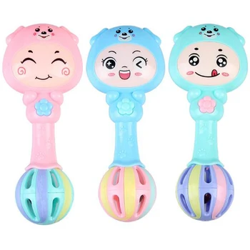 

1 Pc Cartoon Music Rhythm Stick Rattle Baby Early Educational Toys for Kids 0-1 Years Old Sleeping Hand Bell Comfort Games