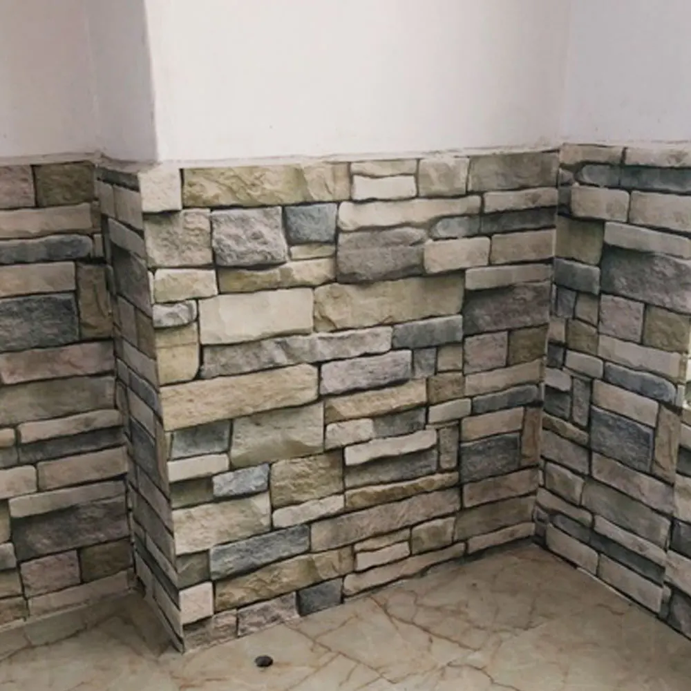 Керамическая плитка наклейка s ПВХ Декор для кухни DIY кирпичная полоса 45*100 см 3D водонепроницаемый пол фон наклейки ванная комната Нескользящая