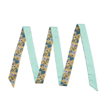 

63" Women Silk Feel Scarf Satin Skinny Retro Neck Hair Tie Skinny Scarf Belt Skinny Scarf for Handbags Skinny Silk Scarf