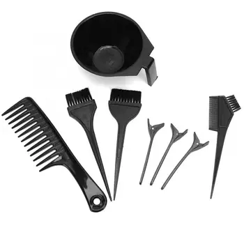 

8pcs Professional Hair Dyeing Tool Highlights Comb Hair Clip Color Brush Comb Mixing Bowl Brushes Set