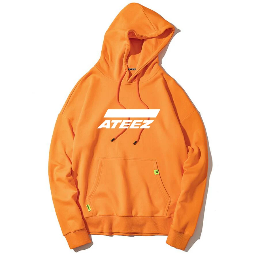 

orange yellow oversized kpop ateez hoodie womens sweatshirts hoodies oversize fall winter clothing large size hoody