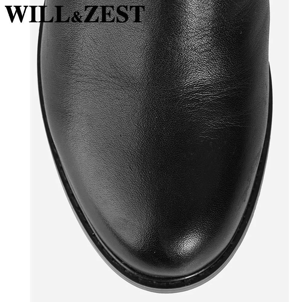 Will & Zest женские высокие сапоги на платформе Модельная обувь каблуке столбике