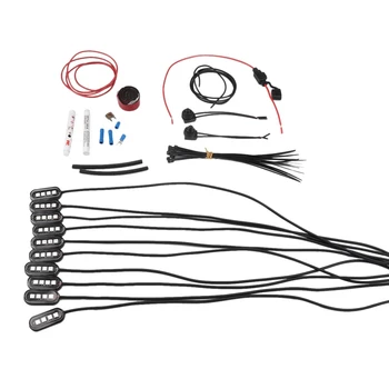 

10PCS 4LED Rock Light Underbody Green Fog Lamp Set for Jeep Suv Boat ATV Motorcycle