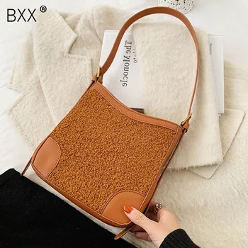 

[BXX] Small PU Leather Bucket Bags for Women 2020 Branded Shoulder Handbags and Purses Female Trending Cross Body Lux Bag HP352