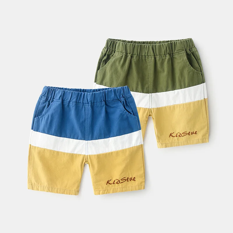 

Summer Baby Infant Boy Shorts Casual Embroidery Children Pants Trousers Clothing Elastic Waist Contrast design roupas de menino