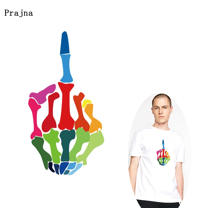 Prajna DIY Красочные черепа ручной Железный На переноске горячие термальные патчи