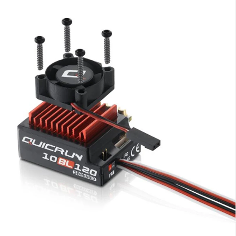 

Hobbywing QUICRUN 10BL120 Sensored 120A / 10BL60 Sensored Brushless ESC Speed Controller For 1/10 1/12 RC Mini Car