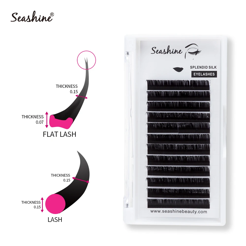

Seashine Individual Lashes Flat Lashes Split Tips High Quality Eyelashes Extension Factory Hand Made