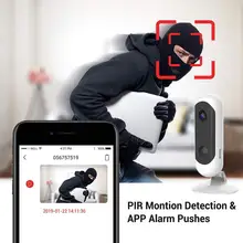 ICSEE Беспроводная wi-fi-камера HD 1080P мобильный телефон Удаленная сеть внутренняя батарея монитор 1/4 дюйма CMOS цветной Водонепроницаемый стеклянный объектив