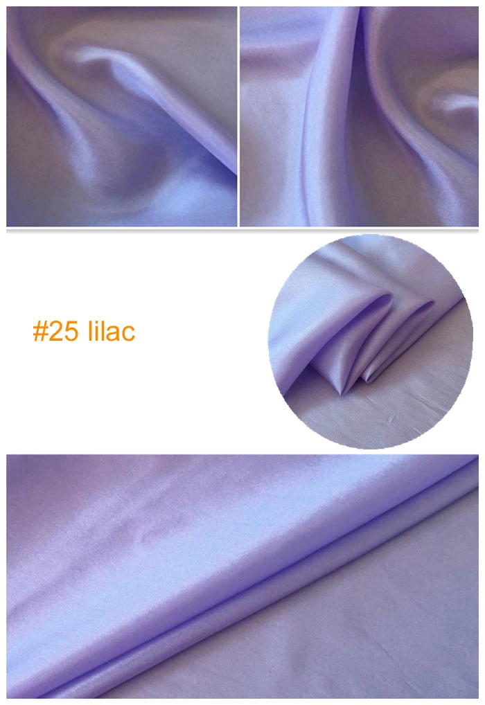 Чистый шелк тутового шелкопряда подкладка ткань habutai Tissu - Цвет: 25 lilac
