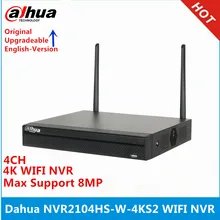 Dahua NVR2104HS-W-4KS2 4k wifi NVR 4-канальный компактный 1U Lite 4K H.265 беспроводной сетевой видеорегистратор максимальная поддержка 8 Мп Разрешение