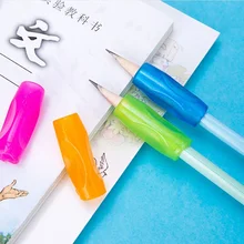 4 шт. цилиндрической формы ручка для обучения ручка для детей устройство почерк инструмент корректирующий карандаш силиконовый мягкий студенческий