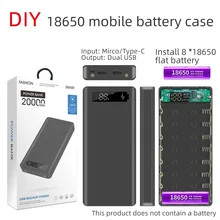 Сделай Сам внешний аккумулятор установка 8*18650 батареи Сварка бесплатно чехол для батареи двойной USB внешний аккумулятор корпус Быстрая зарядка мобильный аккумулятор