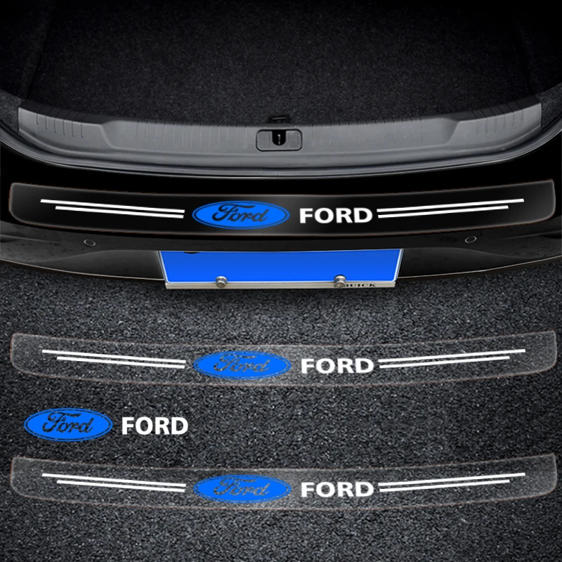 Car Trunk Guard Protected Stickers Bumper protection accessories For Ford Focus 2 3 1 Fiesta MK1 MK2 MK3 MK7 Fusion Ranger | Автомобили и