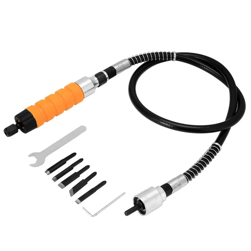 

Professional Durable Use Kitchen Electric Furniture Carpentry Root Carving Knife Tool Handle Flexible Shaft Chisel Carved Wood