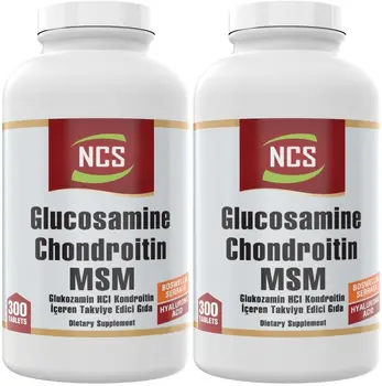 

NCS Glucosamine Chondroitin MSM Boswella Serrata Hyaluronıc ACID 2 PCs 600 Tablet
