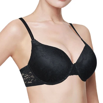 

Vgplay Sexy Lace Lingerie Padded Push Up Women Bra Hollow Bandage Embroidery Underwear Plunge Underwire Floral Brafor Women