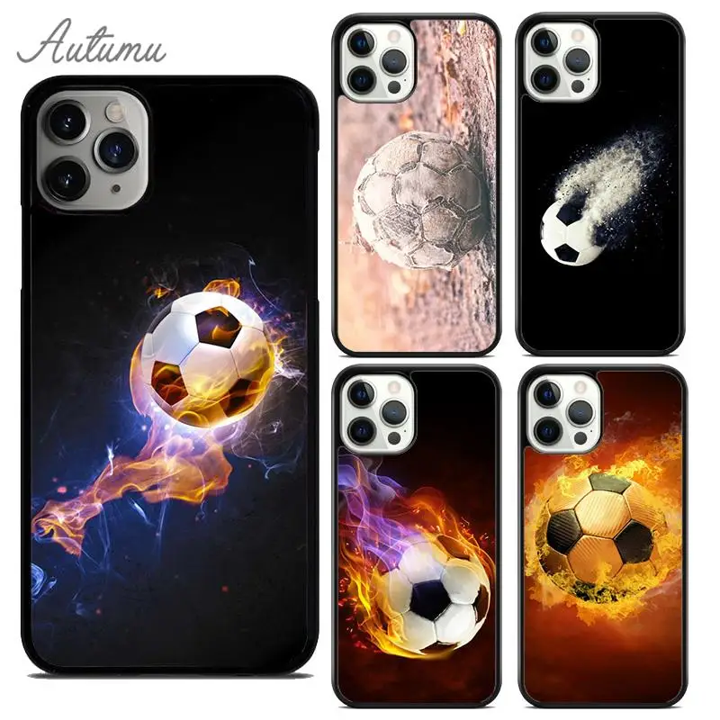 Чехол для телефона с футбольным мячом iPhone 11 12 Pro Max mini X XR XS SE 2020 5 6S 7 8 Plus Samsung Galaxy S8 S9