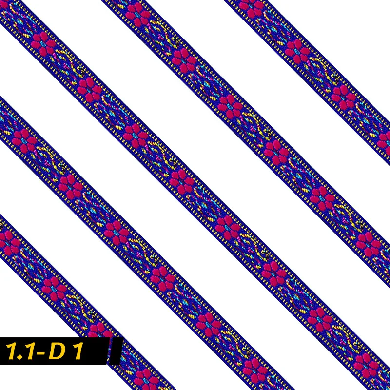 7Meters 10MM Woven Jacquard Ribbon Vintage Ethnic Embroidery Lace Curtain Clothing Bags