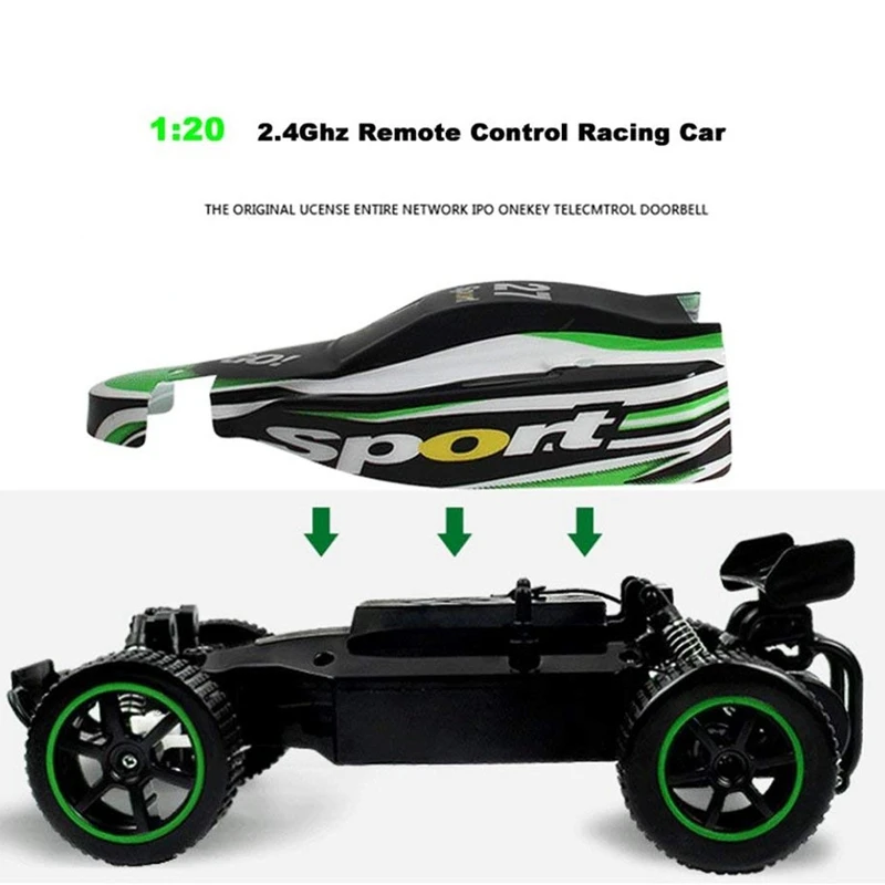 1: 20 2,4 GHZ 2WD Радио пульт дистанционного управления внедорожный RC RTR гоночный автомобиль грузовик GN