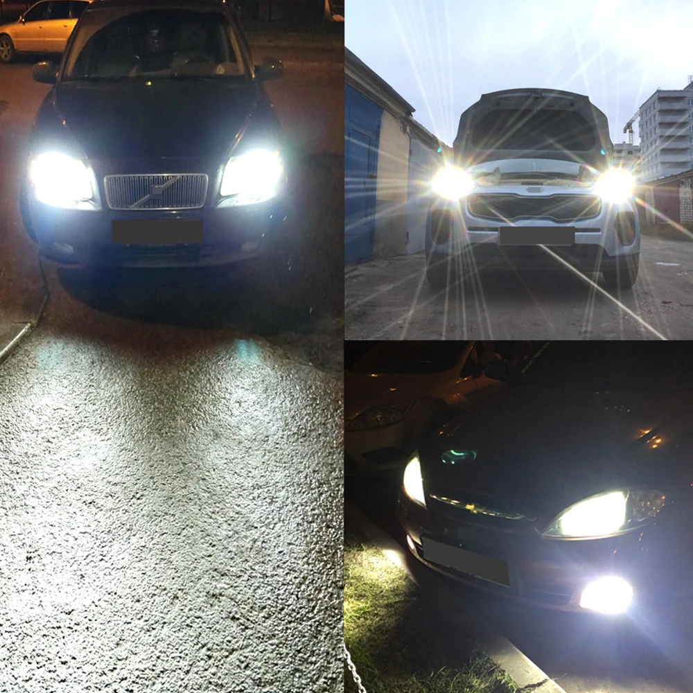Hviero H4 H7 H11 H1 H3 9005 9006 COB Car LED Headlight Bulbs Hi-Lo Beam 72W 8000LM 6500K Auto Headlamp Led Car Lights DC 12v 24v