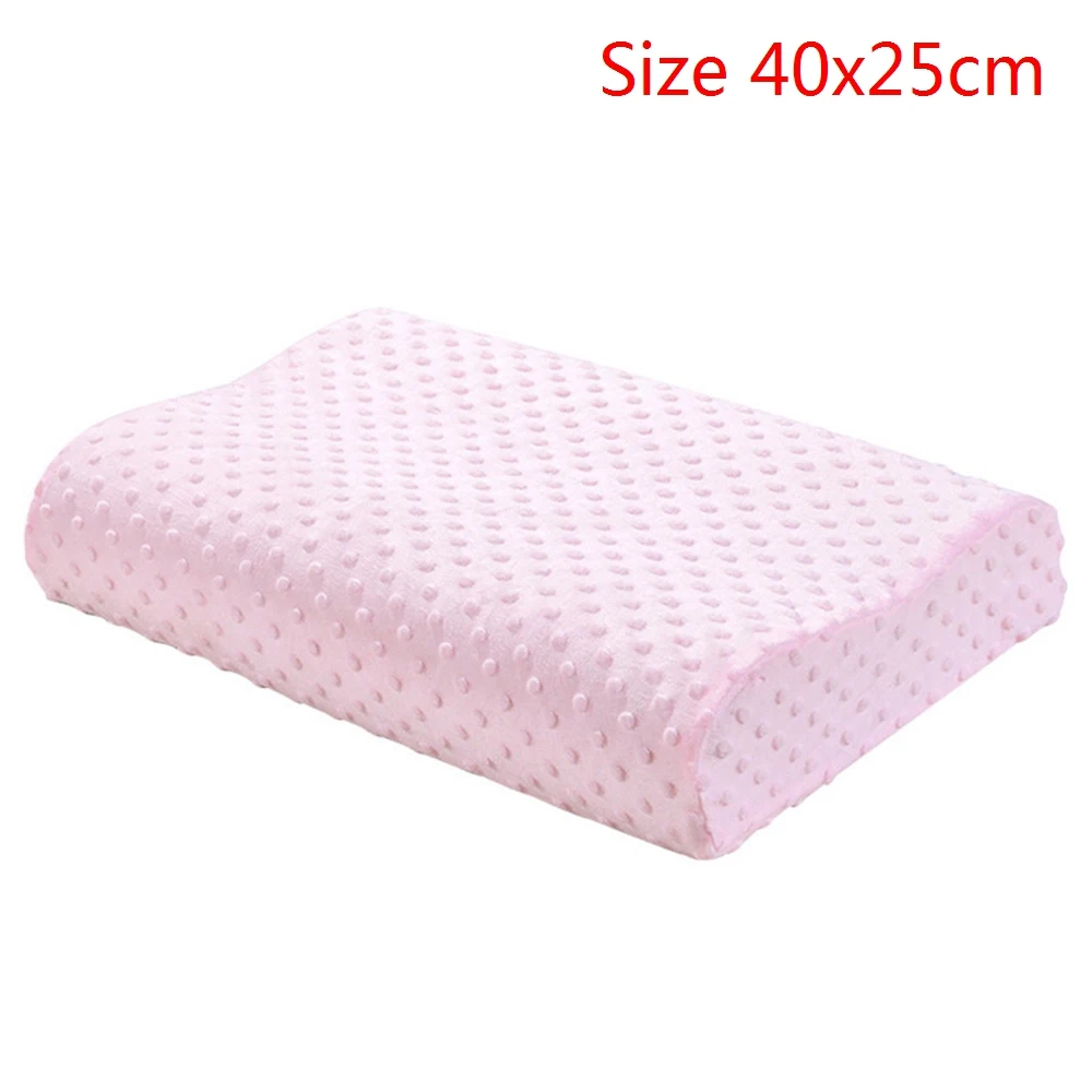 Memory Foam Pillow Orthopedic Butterfly Shaped Bedding Pillows White Neck Cervical Pillow Slow Rebound Health Care Pain Release - Цвет: pink1   40x25cm