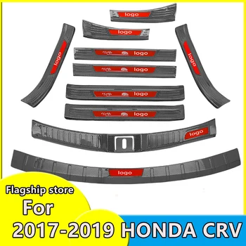 

For Honda CRV 2017-2019 Car Door Sill Trim Scuff Plate Welcome Pedal Protector Cover stainless steel enterance Guard