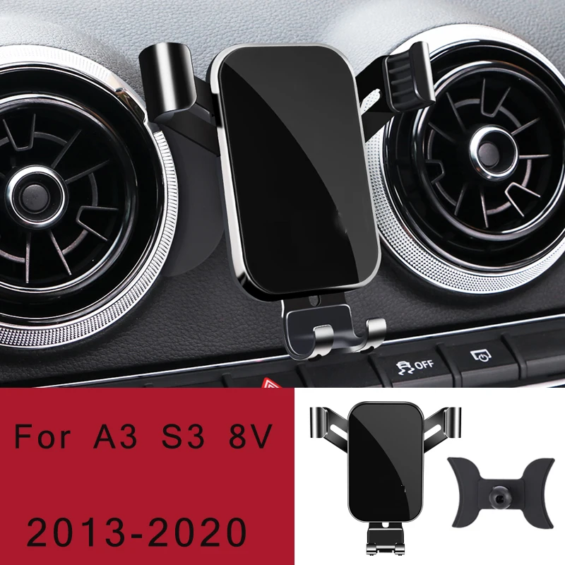 Support de téléphone de voiture pour Audi A3 S3 RS3 8V Q2 SQ2, Support de style GPS, Support rotatif, accessoires mobiles