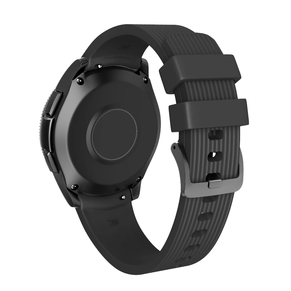 Силиконовый ремешок для часов samsung Galaxy S3 Watch 42 мм 46 мм полосатый сменный Браслет ремешок для SM-R800 SM-R180 22 мм 20 мм