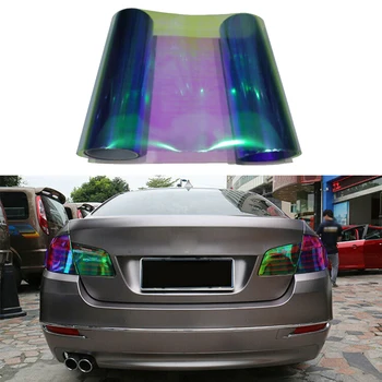 

120*30cm Chameleon Light Blue Headlight Taillight Fog Light Vinyl Tint Film Car Accessories Decorative Stickers Vinyl Film