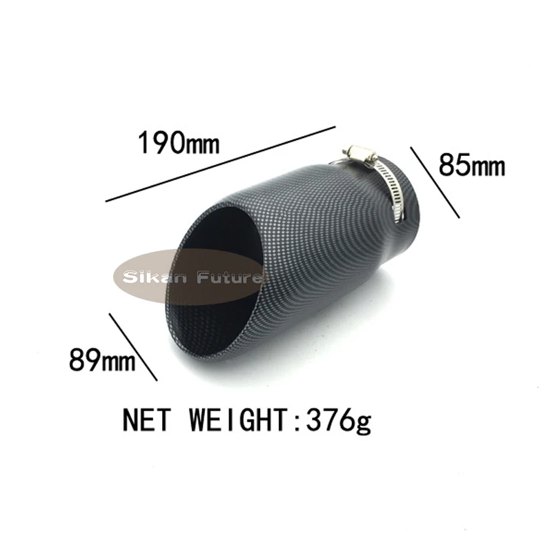 89mm out 81-89 мм Глушитель из углеродного волокна для автомобиля, Модифицированная выхлопная труба, задний наконечник, хвост, горло, универсальные автомобильные аксессуары, автомобили - Цвет: 89mm out