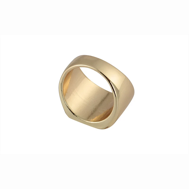 MISANANRYNE простое черное/золотое/серебряное квадратное кольцо бренд Мужская ширина печатка полированные кольца на палец Ювелирное кольцо в стиле панк размер 6-12
