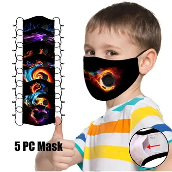 

5pcs Kids Cloth Face Shield Breathable Reusable Face Shield Washable Mouth Mask Windproof Face Mask mondmaskers Cubrebocas