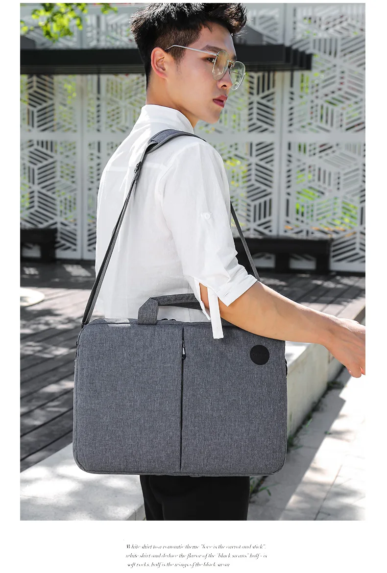 Новинка 15,6, модная сумка на одно плечо для отдыха, мужская деловая водонепроницаемая сумка для ноутбука дюймов, портфель для компьютера
