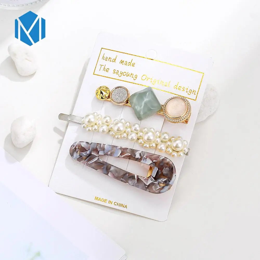 3pcs crystal green M MISM INS Круглый корейский Кристалл Сплав заколки для волос Макарон цвет заколки BB шпильки Заколки для женщин обувь девочек аксессуары для волос - Цвет: 3pcs crystal green