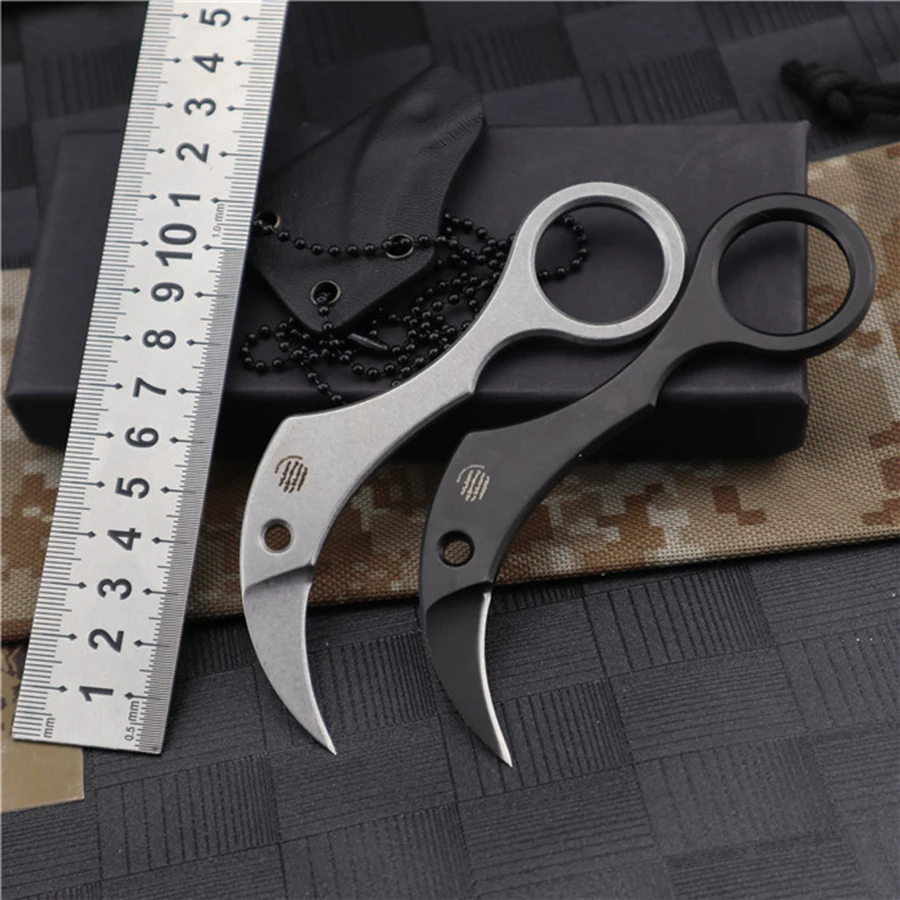 Новейший нож Karambit, тактический коготь, нож для шеи, походный Походный нож для самообороны, походный охотничий нож, инструменты для выживания, K оболочка