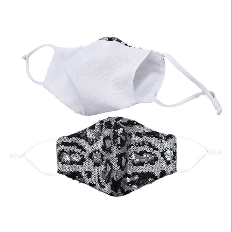 Reusable Anti Sequins Leopard Mask Mouth Breathable Pollution Face Shield Wind Proof Mouth Unisex PM2.5 Washable Masks