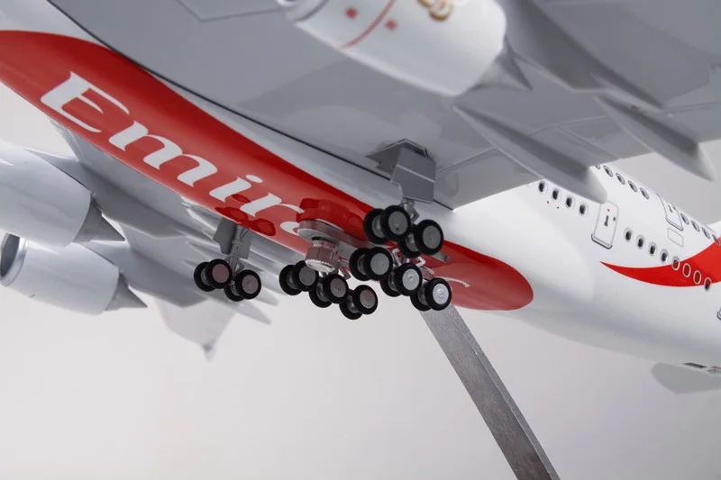 1/160 масштабная модель самолета Airbus EMIRATES A380 авиационная модель светодиодный светильник колесо литая Смола самолет Коллекция игрушек подарок