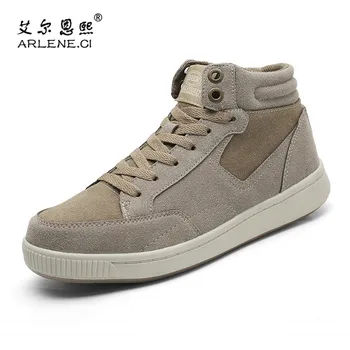

2019 Hot Winter Men's High Top Skateboarding Shoes Outdoor Warm Men Shoes Male Sneakers Big Size 38-49 Flat Walking Sports Shoes