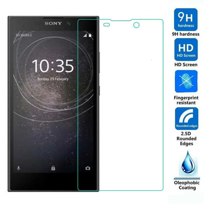 Защитное стекло закаленное 2.5D для Sony xperia L2 L3 L1 9H | Мобильные телефоны и аксессуары