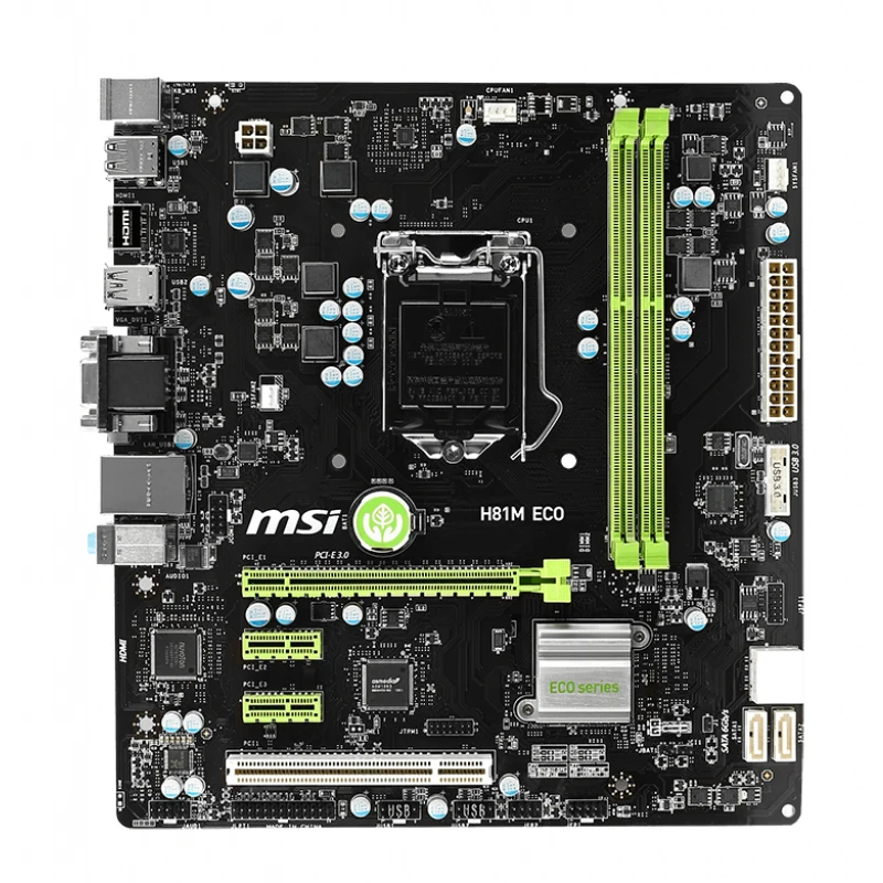 Msi H81m Eco Lga1150 Intel H81 Original Pc Motherboard Ddr3 Pci E X16 Hdmi Xeon 1270 V3 Core I7 4770k I5 4690k Cpus Micro Atx Motherboards Aliexpress