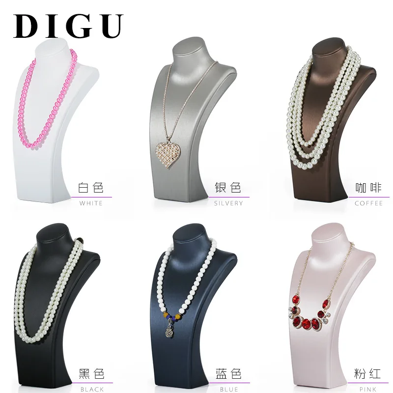 PU Leather Pendant Storage Rack Necklace Shelf Model Display Stand Jewelry Display Props