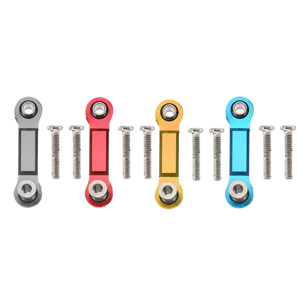 Fit for Wltoys 1/18 RC Model Car Parts Metal Linkage Servo Pull Rod Steering Tie Rod Set with Screws