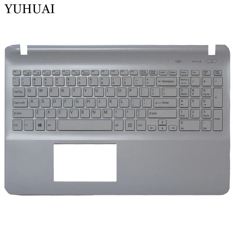 Клавиатура для ноутбука sony Vaio SVF15 FIT15 SVF151 SVF152 SVF153 SVF1541 SVF15E белый без крышки для рук сенсорная панель